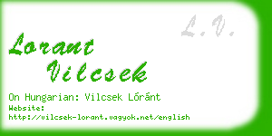 lorant vilcsek business card