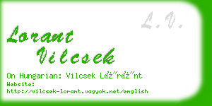 lorant vilcsek business card
